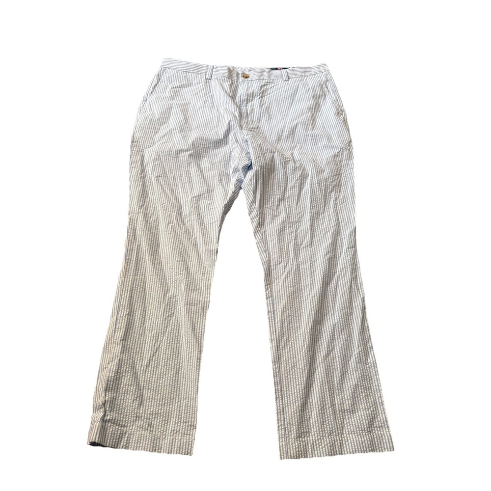 Vineyard Vines Pants Mens Blue Striped Slim Fit Breaker Pants Chinos 40x30 NEW